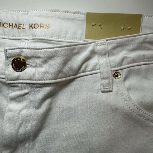 Michael Kors Selma Skinny Jeans Women Plus Sz 18W White Minimalist Comfy Casual - Picture 9 of 15